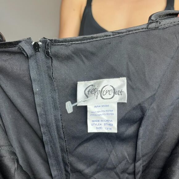 Deadstock Y2K Black Sequin Mini Dress - Picture 5 of 5